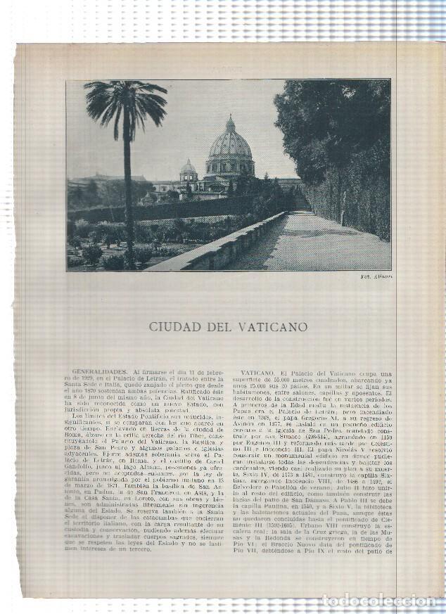 Postkarten: Lamina/sheet/feuille numerada 473/474: Vaticano: Vista general