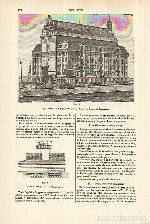 Postais: LAMINA ESPASA 27765: Deposito de cereales de Copenhague - Varios