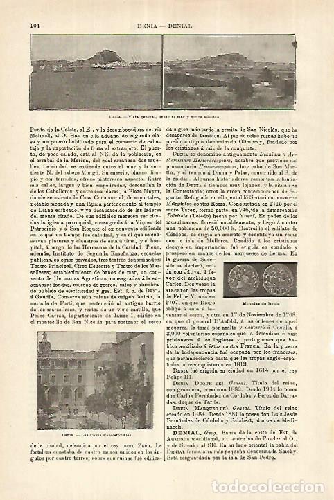 Postkarten: LAMINA ESPASA 27758: Vista de Denia Alicante - Varios