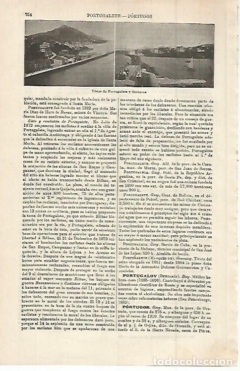 Cartoline: LAMINA ESPASA 15328: Vista de Portugalete - Varios