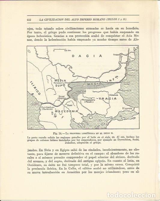 Postcards: LAMINA 20843: Mapa de la frontera ling&uuml;&iacute;stica en el siglo II - Maurice Crouzet