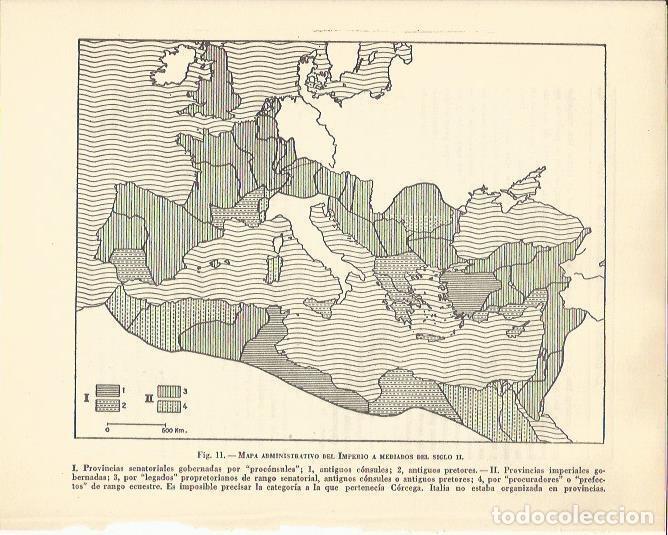 Postales: LAMINA 20835: Mapa administrativo del Imperio de Roma en el siglo II - Maurice Crouzet