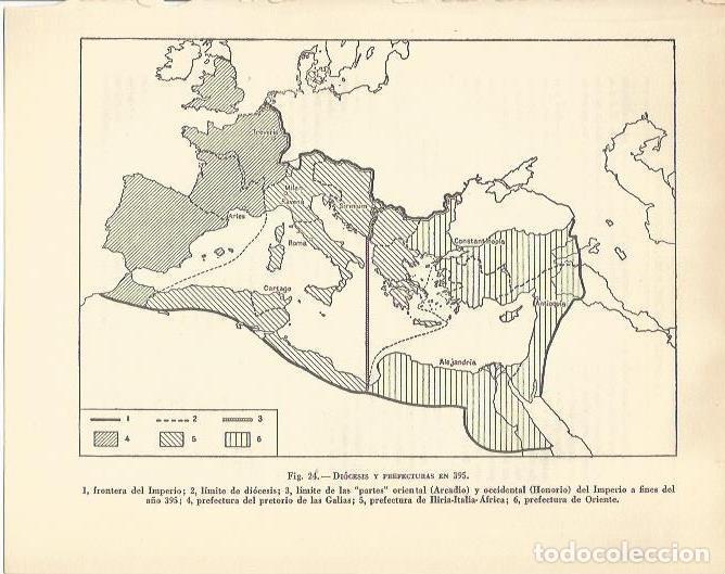 Postcards: LAMINA 20856: Mapa de las Diocesis cristianas en 395 - Maurice Crouzet