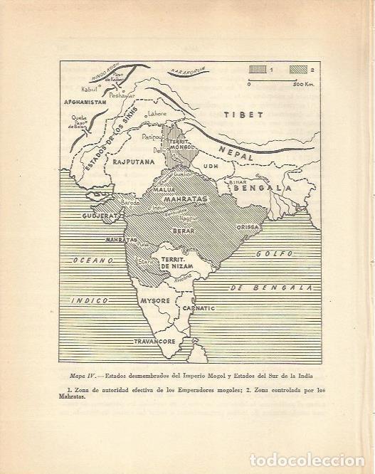 Cartoline: LAMINA 20787: Mapa de los estados del Sur de la India en el siglo XVIII - Maurice Crouzet