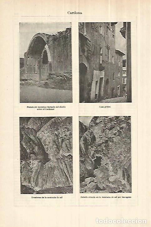 Cartoline: LAMINA ESPASA 28327: Vistas de Cardona Barcelona - Varios