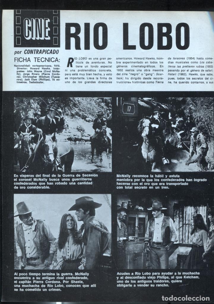 Postales: Ficha Cine: Rio Lobo - Varios