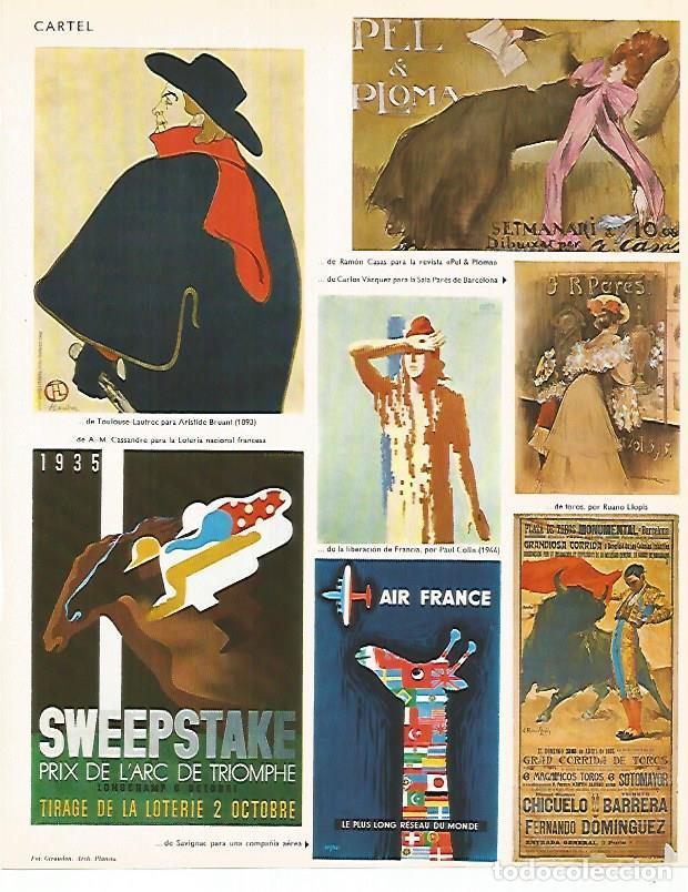 Postales: LAMINA LAROUSSE 70324: Cartel de Toulouse Lautrec Ramon Casas y Ruano Llopis - Varios