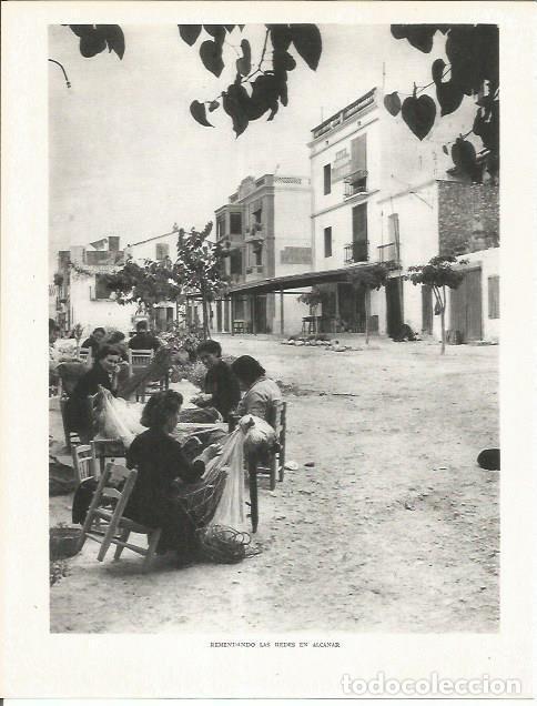 Postales: LAMINA 21767: Remendando redes en Alcanar - Josep Pla