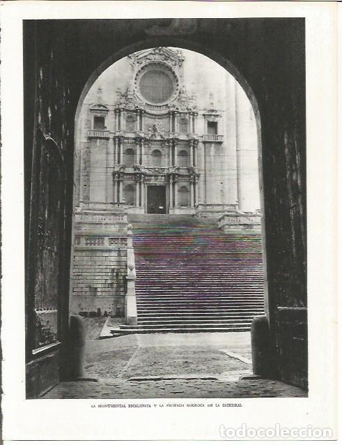Postales: LAMINA 21566: Fachada de la Catedral de Girona - Josep Pla