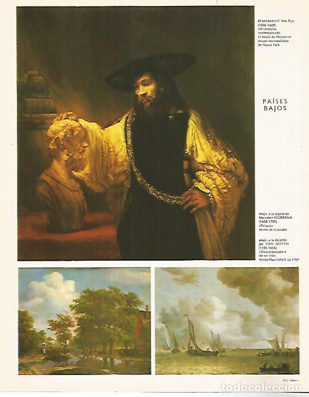 Postales: LAMINA LAROUSSE 70336: Aristoteles contemplando el busto de Homero por Rembrandt - Varios