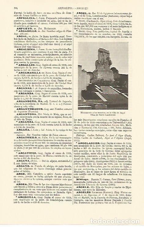 Cartoline: LAMINA ESPASA 10884: Monumento a los muertos en Argel - Varios