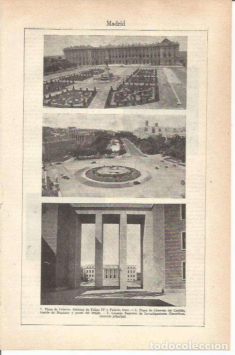 Cartes Postales: LAMINA 21211: Plaza de Oriente, Plaza de Canovas del Castillo y CSIC en Madrid - VVAA