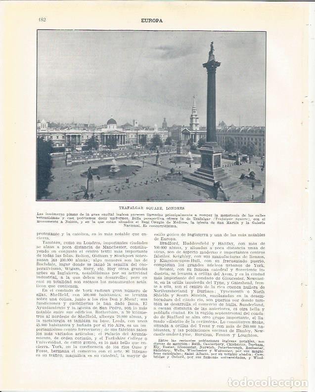 Postais: LAMINA 20917: Trafalgar Square en Londres - Beltran y Rozpide
