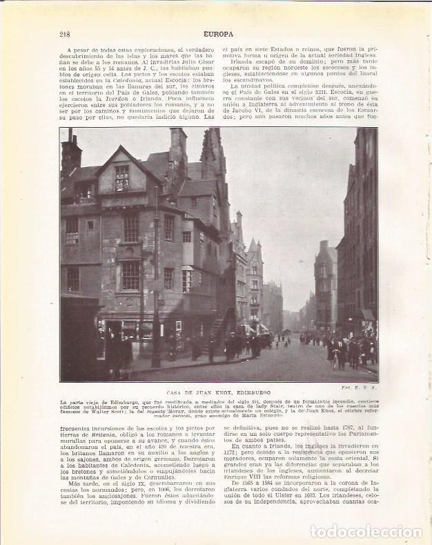 Postales: LAMINA 20935: Casa de John Knox en Edimburgo - Beltran y Rozpide