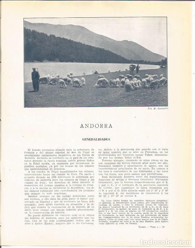 Postcards: LAMINA 21116: Andorra - Beltran y Rozpide