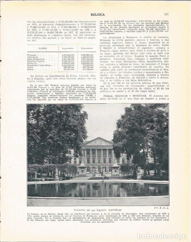 Postkarten: LAMINA 21035: Palacio de la Nacion en Bruselas - Beltran y Rozpide