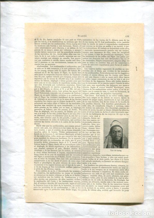 Postales: ESPASA 1928: Articulo de 10 paginas sobre Tuareg - Varios