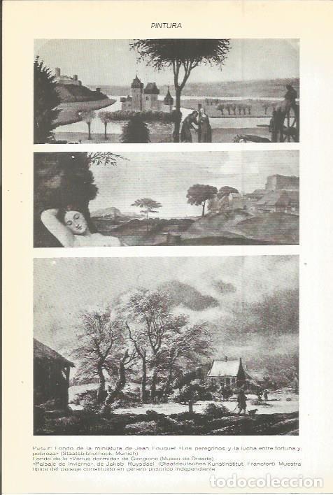 Cartoline: LAMINA 22519: Paisaje, por Fouquet, Giorgione y Ruysdael - VVAA
