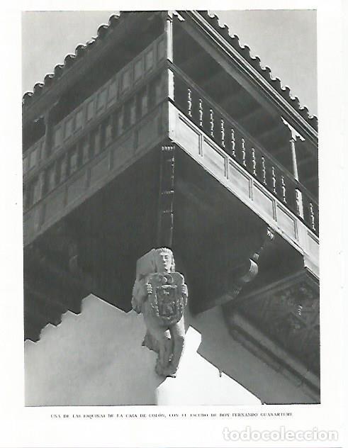 Cartes Postales: LAMINA 10242: Detalle de la Casa de Colon - Claudio de la Torre