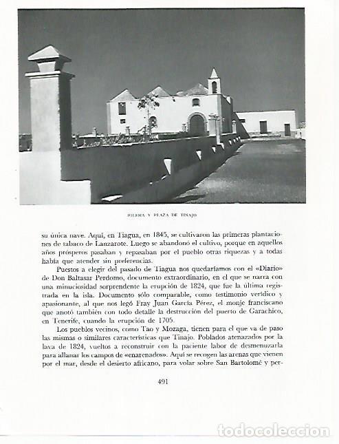 Postales: LAMINA 10395: Iglesia y plaza de Tinajo - Claudio de la Torre