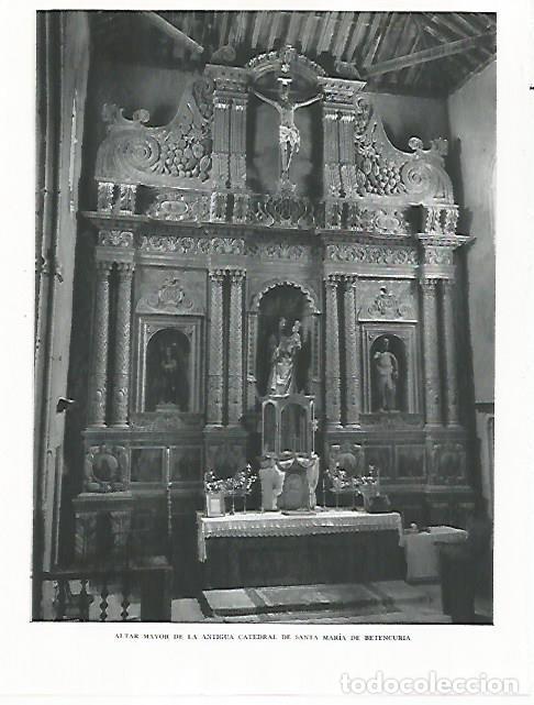 Cartes Postales: LAMINA 10376: Altar mayor de la Catedral de Santa Maria de Betencuria - Claudio de la Torre