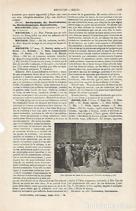 Postales: LAMINA ESPASA 16026: Don Quijote en casa de los duques por Recio y Gil - Varios