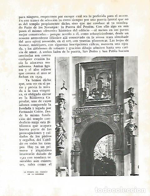 Postkarten: LAMINA 10720: Puerta del Perdon de la Catedral de Sevilla - Jose Maria Peman. Fotografias de Ramon D