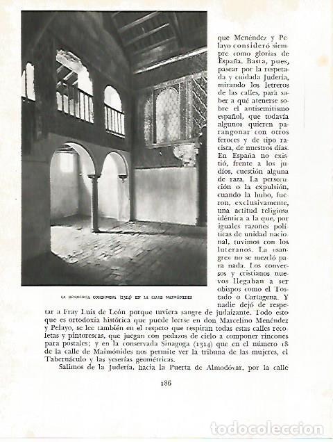 Cartoline: LAMINA 10775: La Sinagoga de Cordoba - Jose Maria Peman. Fotografias de Ramon Dimas