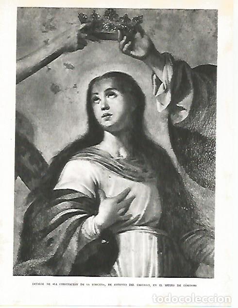 Postkarten: LAMINA 10777: Detalle de La Coronacion de la Virgen por Antonio del Castillo - Jose Maria Peman. Fot
