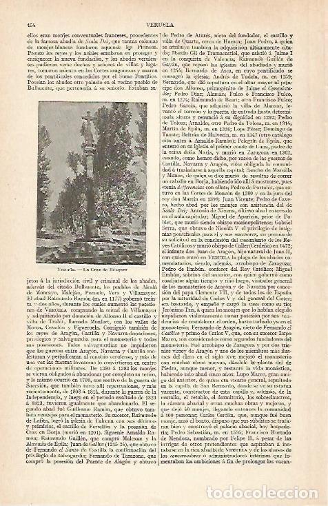 Postales: LAMINA ESPASA 28857: Cruz de Becquer en el Monasterio de Veruela Zaragoza - Varios