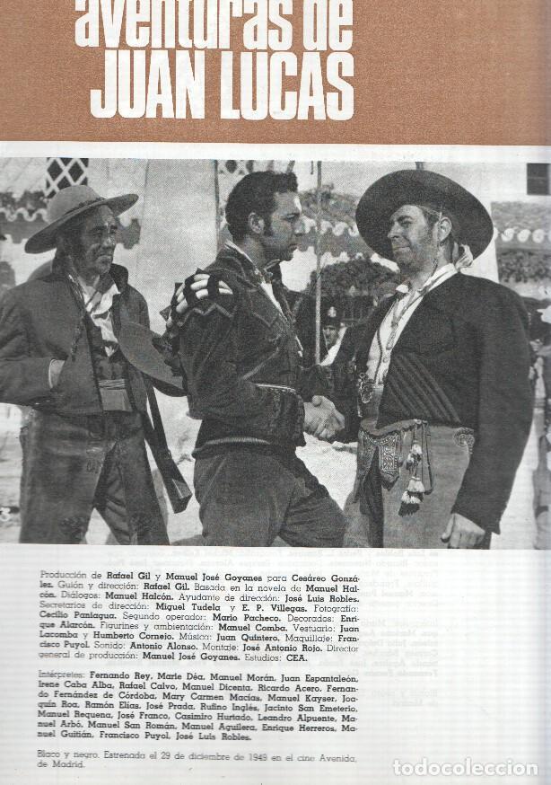 Postais: Ficha cine Suevia Films: Aventuras de Juan Lucas y La noche del sabado - varios