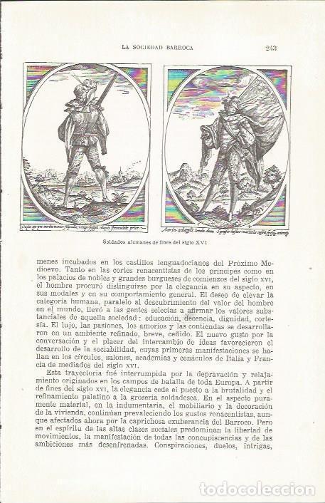 Cartoline: LAMINA 23856: Soldados de Alemania del siglo XVI - Jaime Vicens Vives