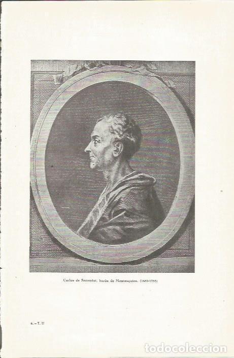 Postais: LAMINA 23770: Charles de Secondat, baron de Montesquieu - Jaime Vicens Vives