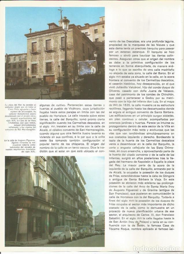 Postales: LAMINA 23521: Casa de las Siete Chimeneas y calle Augusto Figueroa, Madrid - Varios