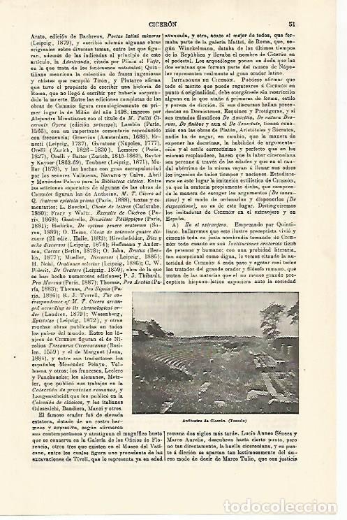 Postales: LAMINA ESPASA 29260: Anfiteatro de Ciceron en Tuscolo - Varios