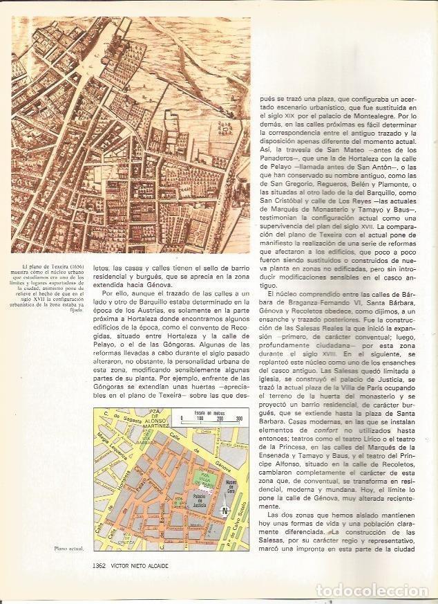Postais: LAMINA 23529: Plano del barrio de Las Salesas, Madrid - Varios