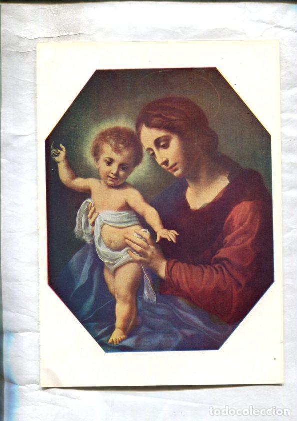 Postales: LEI racconti della vita di Maria: Lamina 38: La Madonna delle Stoffe por Carlo Dolci -