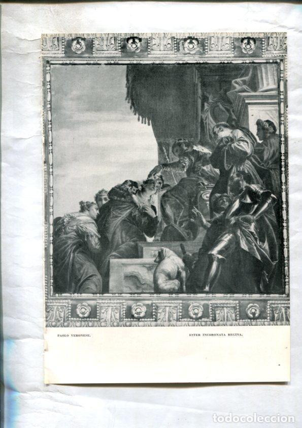 Postais: LEI racconti della vita di Maria: Lamina 10: Ester incoronata Regina por Paolo Veronese - caja 3252