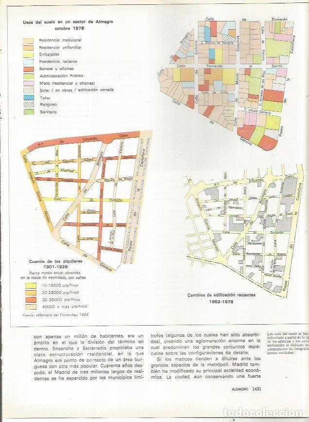 Postkarten: LAMINA 23564: Uso del suelo en el barrio de Almagro, Madrid - Varios