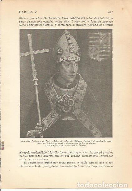 Postales: LAMINA 24266: Monse&ntilde;or Guillermo de Croy, arzobispo de Toledo - Carmi&ntilde;a Verdejo
