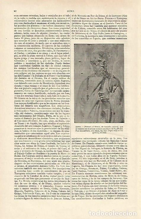 Postkarten: LAMINA ESPASA 16875: Pintura al fresco de San Pedro en Roma - Varios