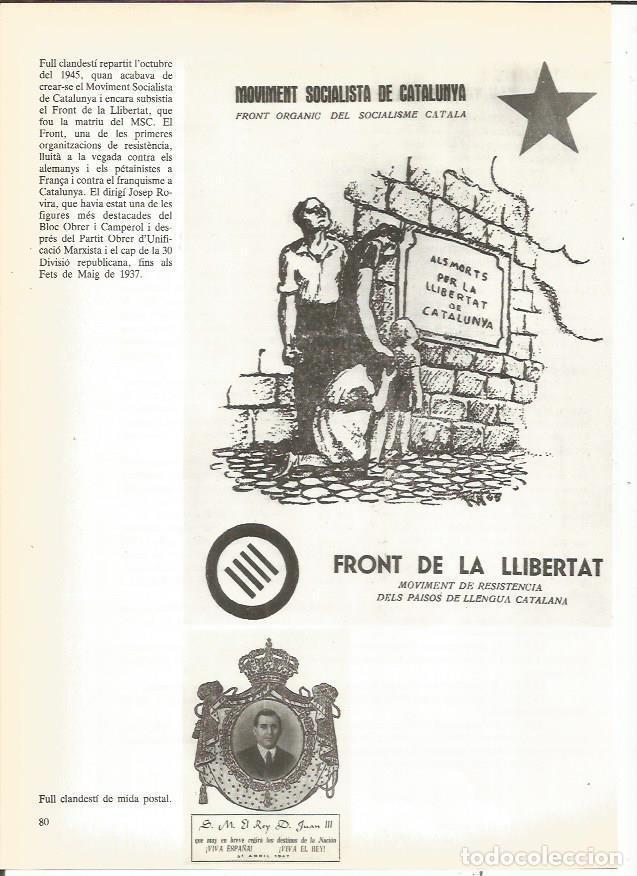 Postales: LAMINA 23914: Panfleto clandestino del Front de la Llibertatr de 1945 - Edmon Valles