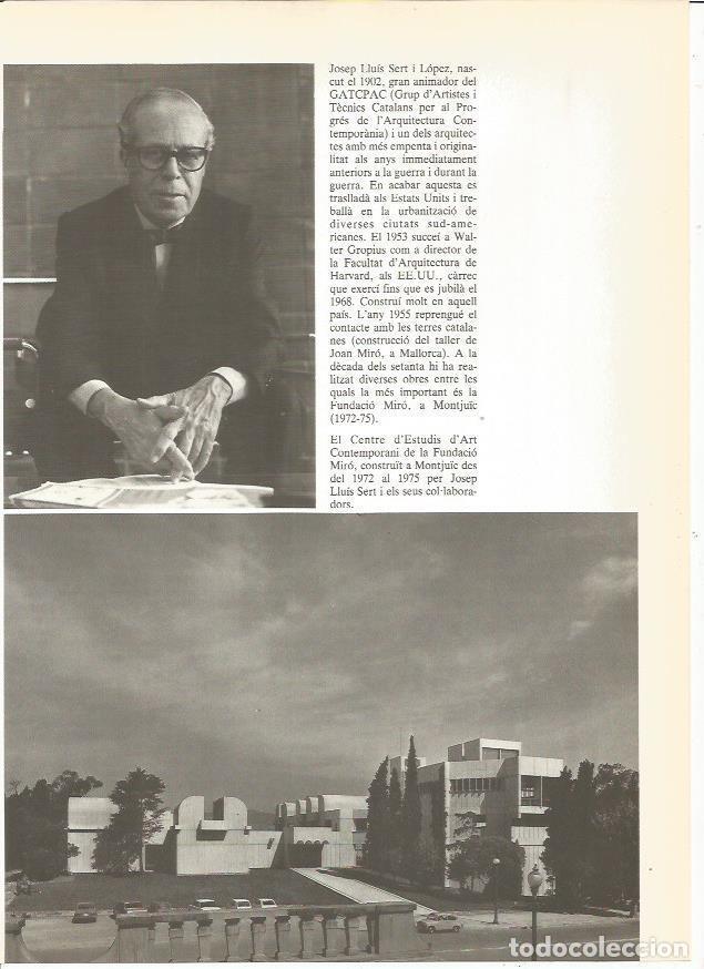 Postales: LAMINA 24040: Fundacio Miro de Barcelona y Josep M Sert - Edmon Valles
