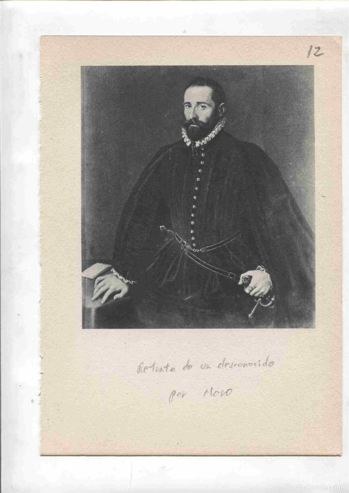 Postales: Lamina 12: Retrato de un desconocido (Moro) y Dama con cruz al cuello (Moro)