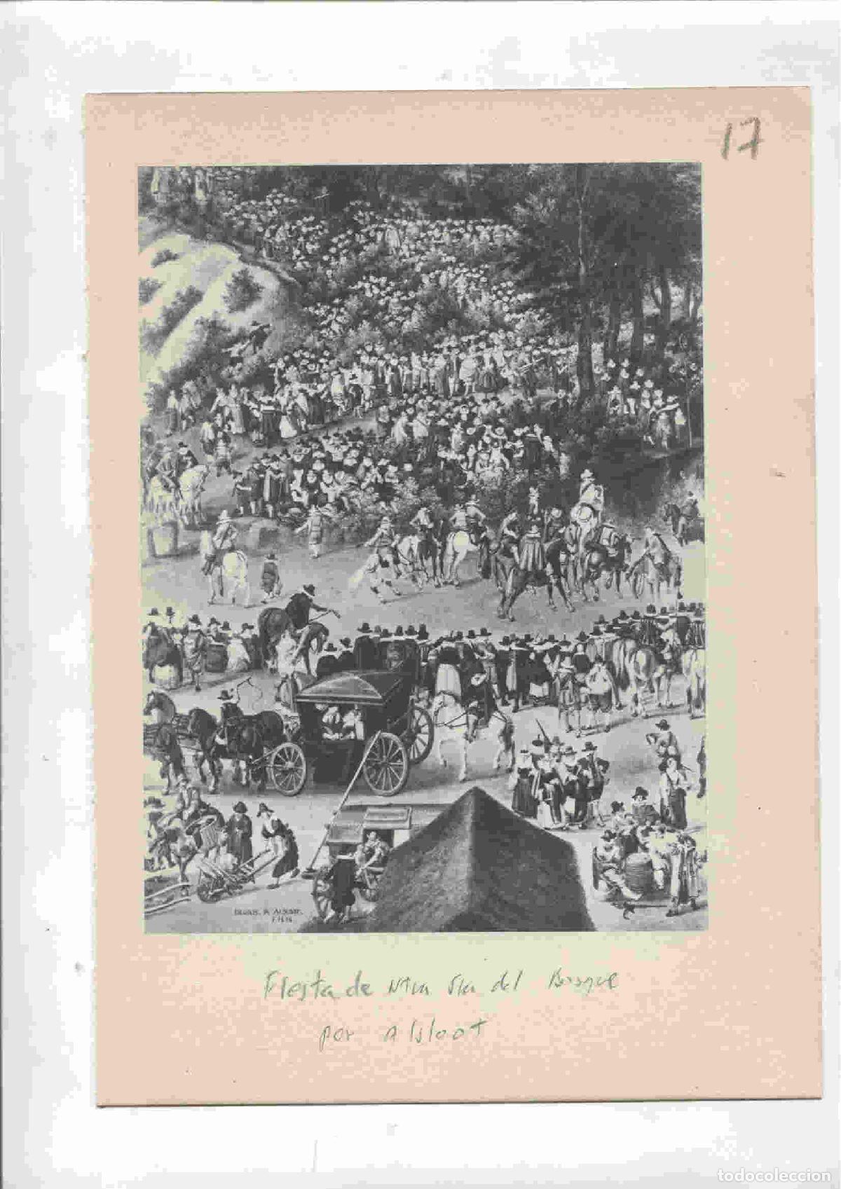Postales: Lamina 17: Fiesta de Ntra Sra del Bosque (Alsloot) y Maria de Medicis, reina de Francia (Rubens)