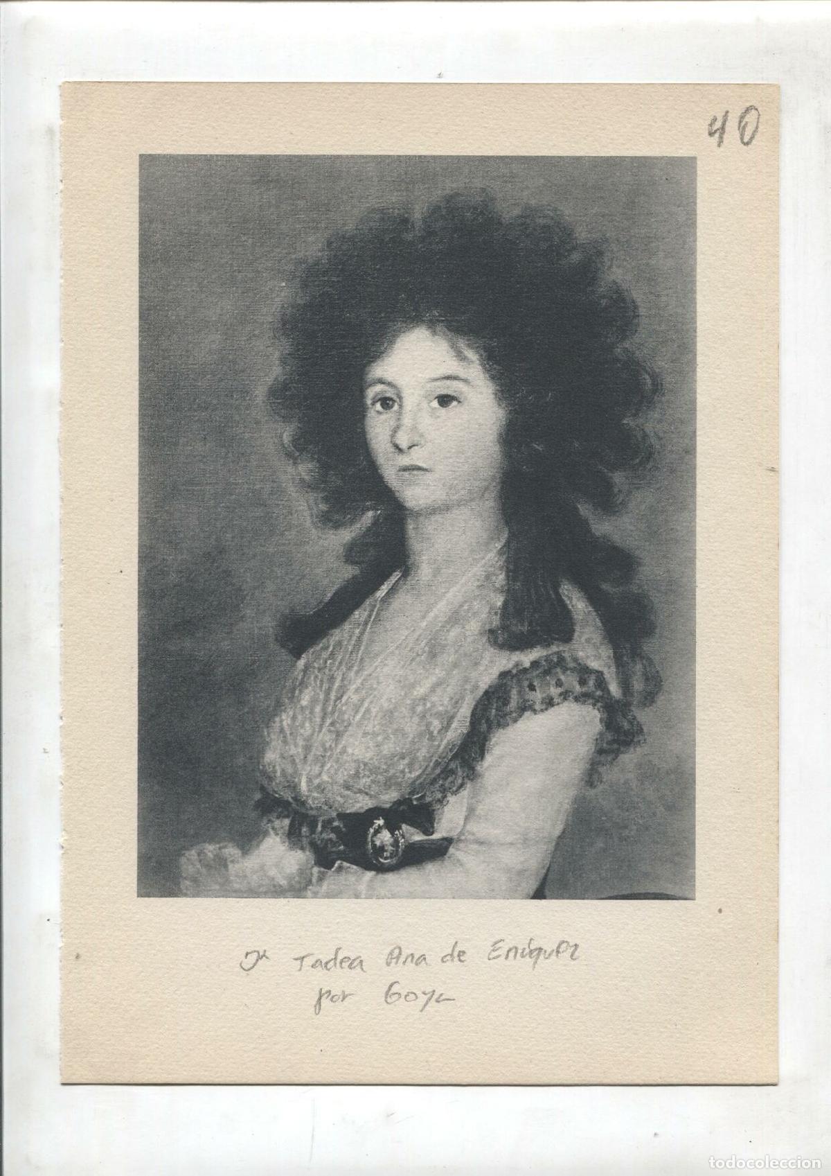Postales: Lamina 40: D&ordf; Tadea Ana de Enriquez (Goya) y D&ordf; Maria Antonia Gonzaga, marquesa de Villafranca (Goya