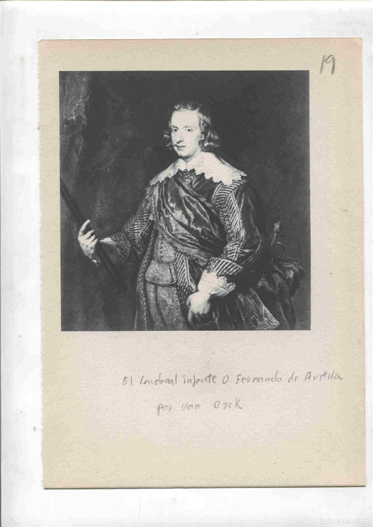 Postais: Lamina 19: El cardenal infante D.Fernando de Austria (Van dyck) y Luisa Enriqueta de Orange Naisau (