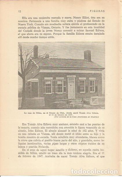 Postkarten: LAMINA 24138: Casa natal de Edison en Milan - Carmi&ntilde;a Verdejo