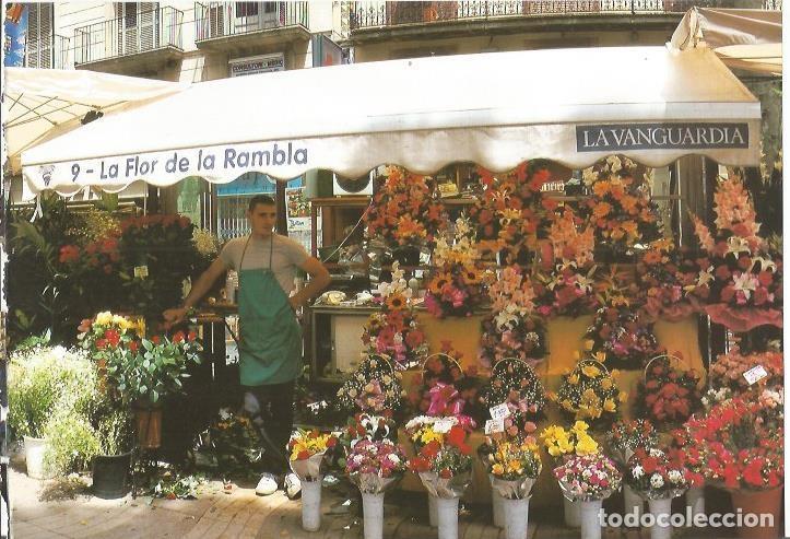 Cartes Postales: LAMINA 24088: Quiosco de flores en Las Ramblas de Barcelona - Llatzer Moix