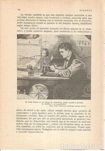 Postcards: LAMINA 24141: Edison en una oficina de telegrafos - Carmi&ntilde;a Verdejo